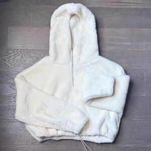 Forever 21 White Fleece Jacket
